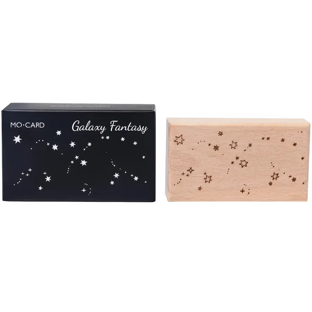 Tampon Nuit Magique scrapbooking en bois, motif ciel étoilé et constellations