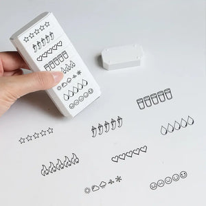 Tampon scrapbooking pour carnet créatif, tampon multi-suivis et empreintes de notations