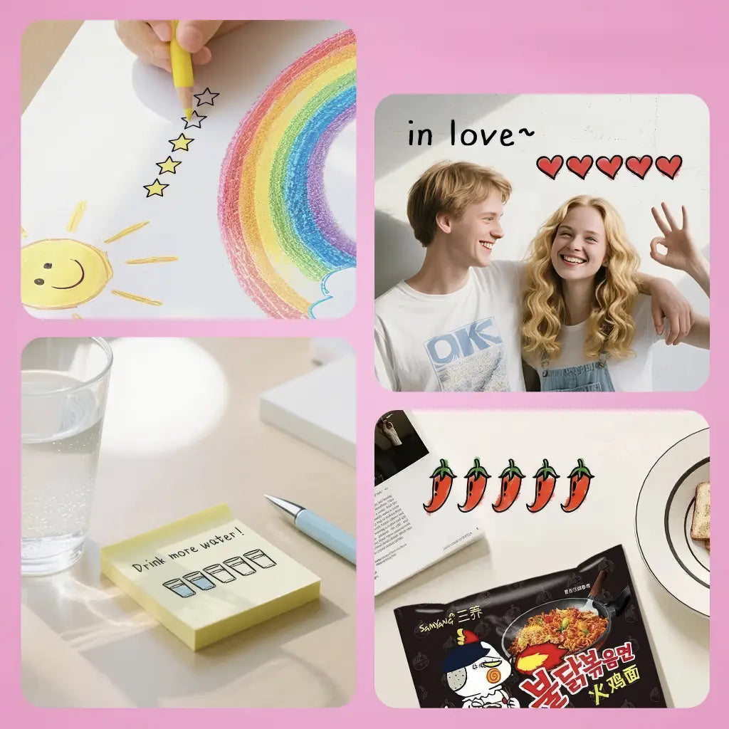 Tampon scrapbooking pour carnet créatif, exemples d'usage et de suivis